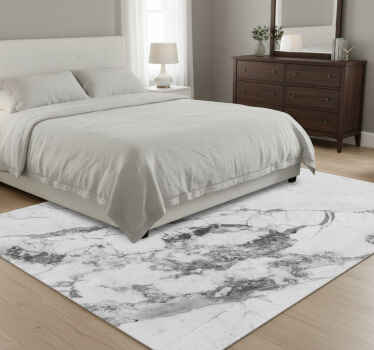 Bedroom vinyl rug in light and dark marble pattern - TenStickers