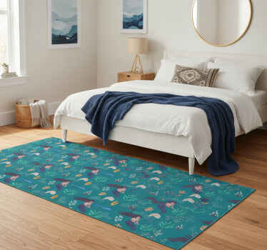 Tapete vinílico quarto sereias e peixes-espada - TenStickers