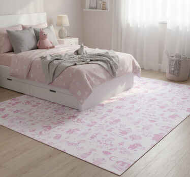 Tapete vinílico quarto moomin rosa completo - TenStickers