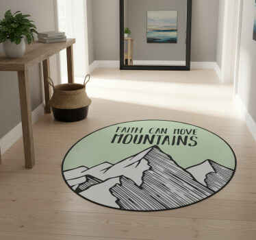 Alfombra vinílica naturaleza la fe mueve montañas - TenVinilo