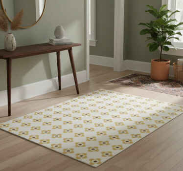 Nature vinyl rug botanical composition design - TenStickers