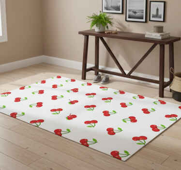 Nature vinyl rug cherry blossom design - TenStickers