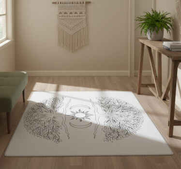 Nature vinyl rug tree root structure - TenStickers