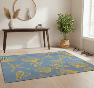 Nature vinyl rug seashells and stars - TenStickers