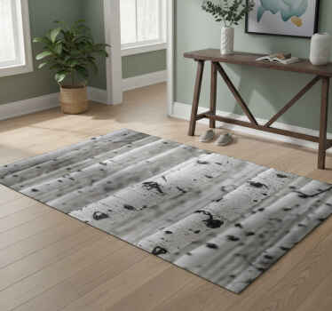 Alfombra vinílica naturaleza escena del bosque de abetos - TenVinilo