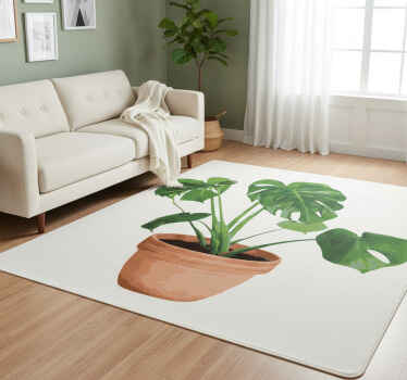 Vinil podovi cvijeće i biljke jednostavni lonac monstera - TenStickers