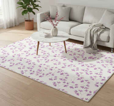 Vinil podovi cvijeće i biljke ružičasti uzorak listova - TenStickers