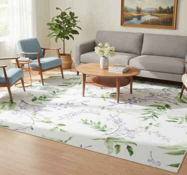 Vinil podovi cvijeće i biljke motiv lavande za prozor - TenStickers