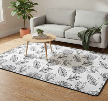 Vinil podovi cvijeće i biljke uzorci lisnatih biljaka - TenStickers