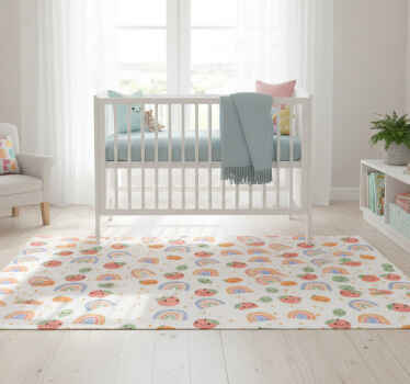 Cute babies fruits with face bedroom vinyl rug - TenStickers