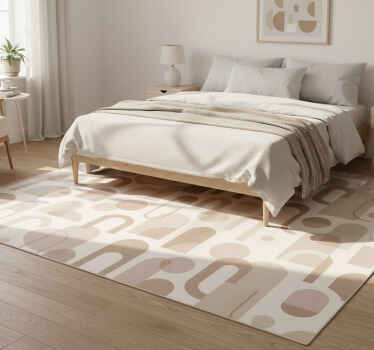 Bedroom vinyl rug with contemporary design - TenStickers