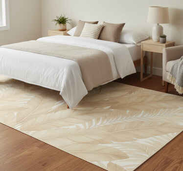 Soft botanical bedroom vinyl rug - TenStickers