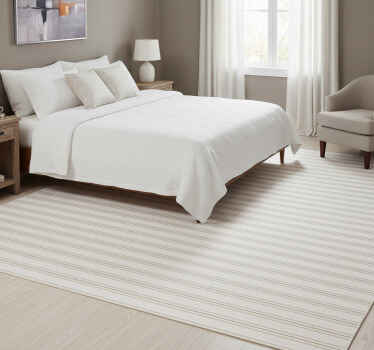 Classic striped bedroom vinyl rug - TenStickers