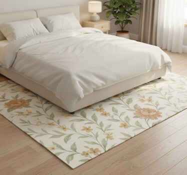 Bedroom vinyl rug asian blossom - TenStickers
