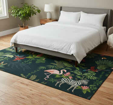 Bedroom vinyl rug in dark exotic style - TenStickers