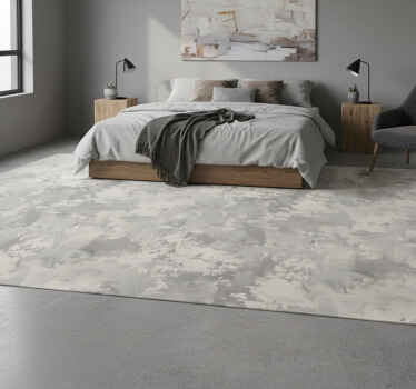 Bedroom vinyl rug with industrial concrete design - TenStickers