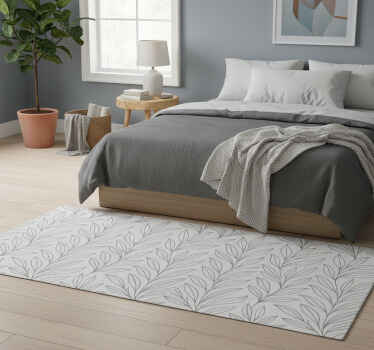 Bedroom vinyl rug in grey cement design - TenStickers