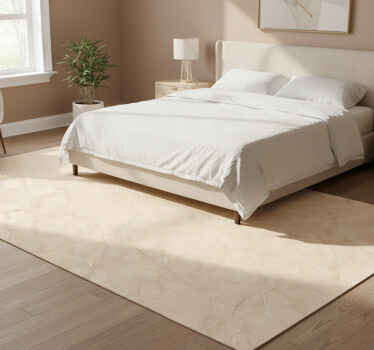 Bedroom vinyl rug in light marble design - TenStickers