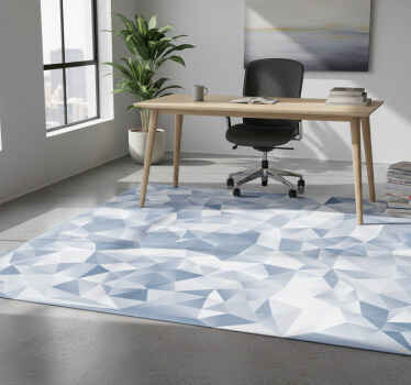 Geometric vinyl rug with irregular shapes - TenStickers