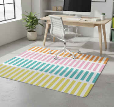 Geometric vinyl rug in colorful confetti stickers - TenStickers