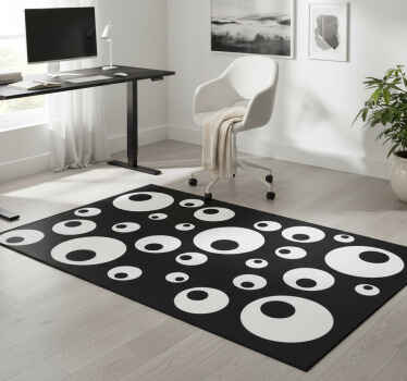 Geometric vinyl rug with water beads - TenStickers