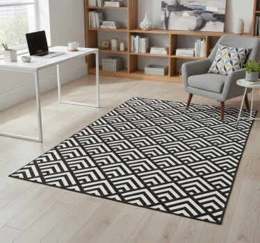 Geometric vinyl rug diamonds - TenStickers