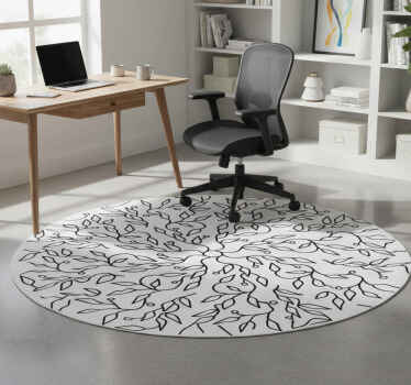 Geometric vinyl rug tree of life design - TenStickers