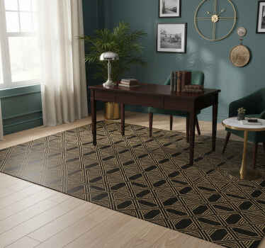 Geometric vinyl rug with art deco gatsby pattern - TenStickers