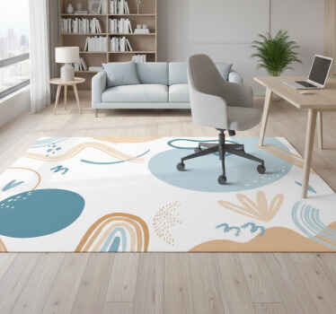 Colorful geometric vinyl rug - TenStickers