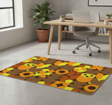 Geometric vinyl rug abstract 70s design - TenStickers