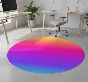 Colourful gradient fluid geometric vinyl rug - TenStickers