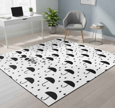 Geometric vinyl rug with raindrop confetti design - TenStickers