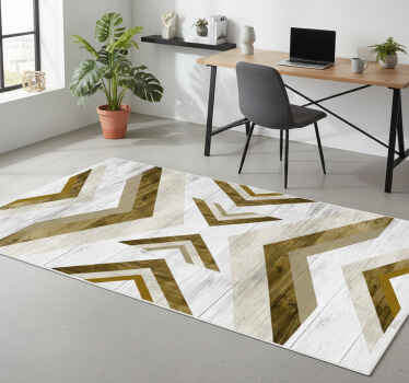 Geometric vinyl rug textured desk cover - TenStickers