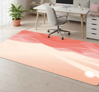 Geometric vinyl rug pink desert - TenStickers
