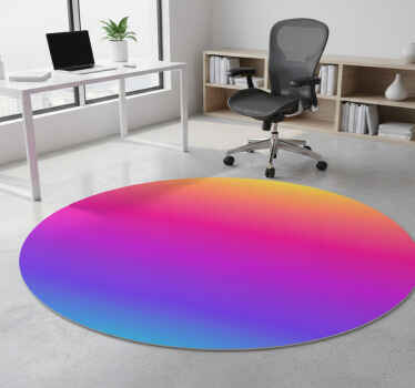 Geometric vinyl rug colorful gradient circle - TenStickers