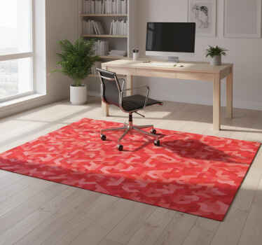 Geometric vinyl rug with complex pattern design - TenStickers
