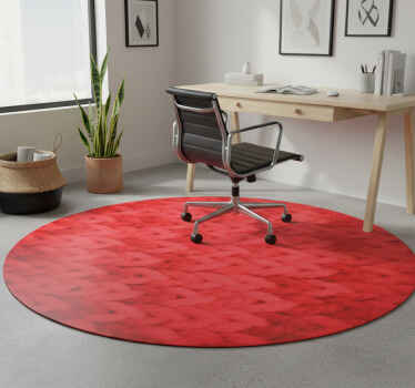 Geometric vinyl rug with round textured patterns - TenStickers