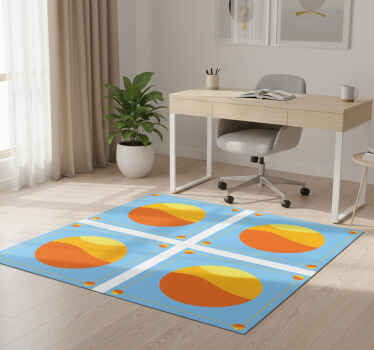 Colorful geometric circles geometric vinyl rug - TenStickers