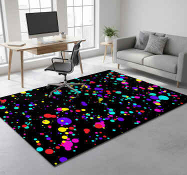 Geometric vinyl rug colorful bubble design - TenStickers