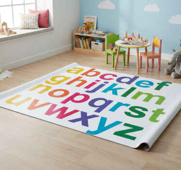 Otroške vinilna preproga minimalna barvna abeceda - TenStickers