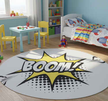 Tapis vinyle pour enfants pop onomatopée - TenStickers