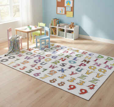 Alfombra vinílica infantil abecedario completo español - TenVinilo