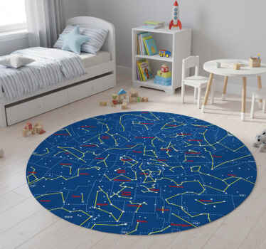 Kids vinyl rug southern hemisphere constellations - TenStickers