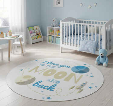Tapis vinyle pour enfants je t'aime jusqu'à la lune - TenStickers