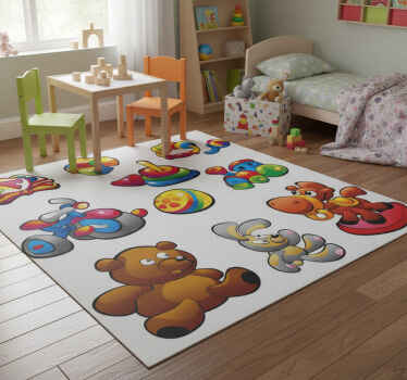 Kids vinyl rug toy collection stickers - TenStickers