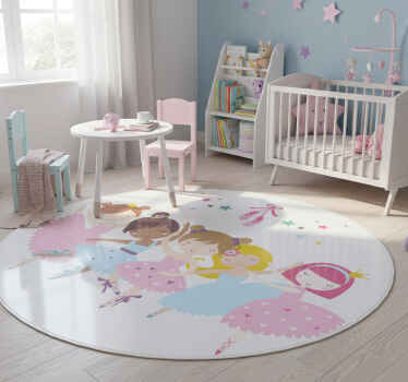 Tapis vinyle pour enfants illustration colorée ballet - TenStickers