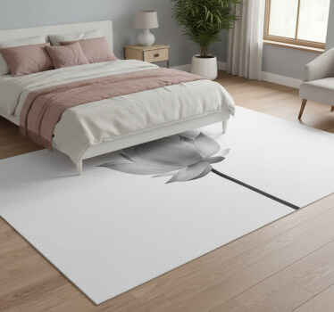 Vinyl tapijt slaapkamer lotus eenzame bloem - TenStickers