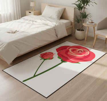 Vinyl tapijt slaapkamer 3d rozen - TenStickers