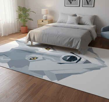 Vinyl tapijt slaapkamer abstract wolf ontwerp - TenStickers