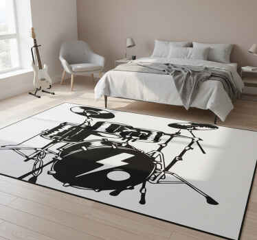 Vinyl tapijt slaapkamer batterij op witte achtergrond - TenStickers